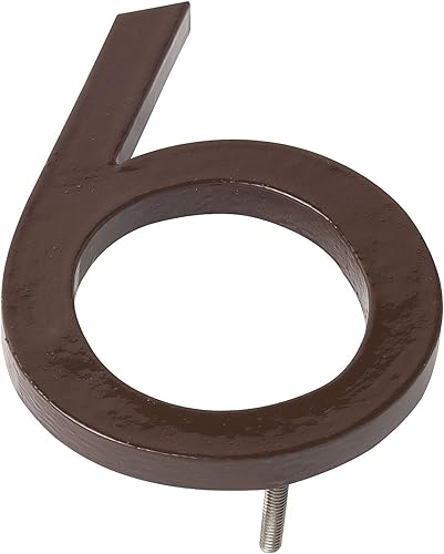 Montague Metal Products MHN-12-F-RB1-1 números de casa de dirección flotantes modernos de aluminio cepillado sólido, bronce romano con recubrimiento