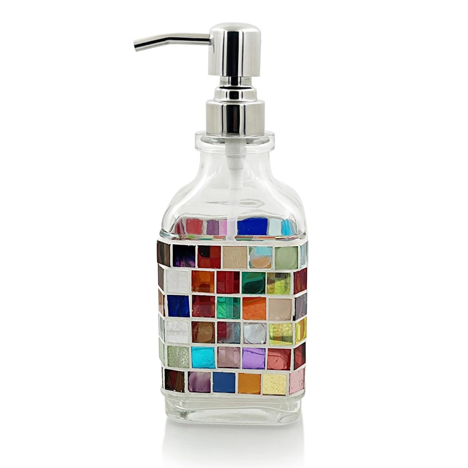 Empty Barthroom and Dish Glass Lotion Dispenser For Bathroom & Kitchen Decor for Counter(E)