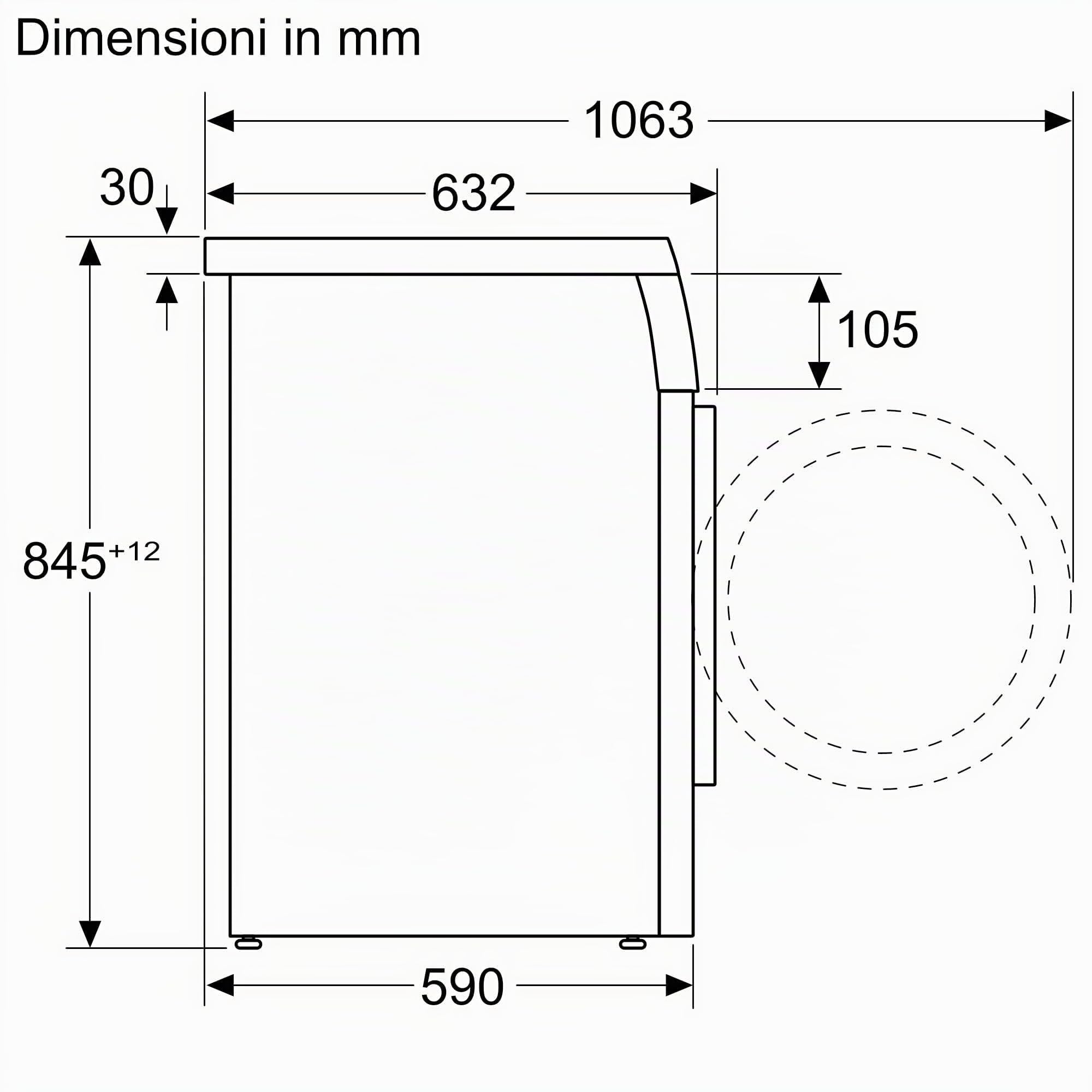 Bosch WUU28T29II Serie 6 Lavatrice 9kg 1400 giri/min Classe A | Lavatrice con doppio attacco per acqua calda e fredda, programma igienico, 10 anni di assistenza, Made in Europe sul motore