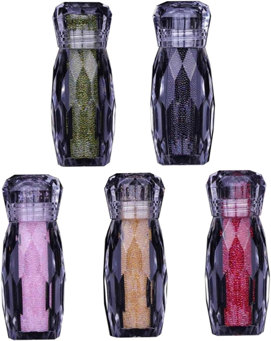 Hemoton 15pcs Nail Art Rhinestones Bead Nail Stickers Manicure Accessories for DIY Multicolored Decors