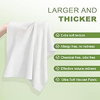 Vista 5 de Toallas faciales desechables, toallas faciales XL, toalla facial desechable para piel sensible, toallitas secas ultra suaves para eliminar