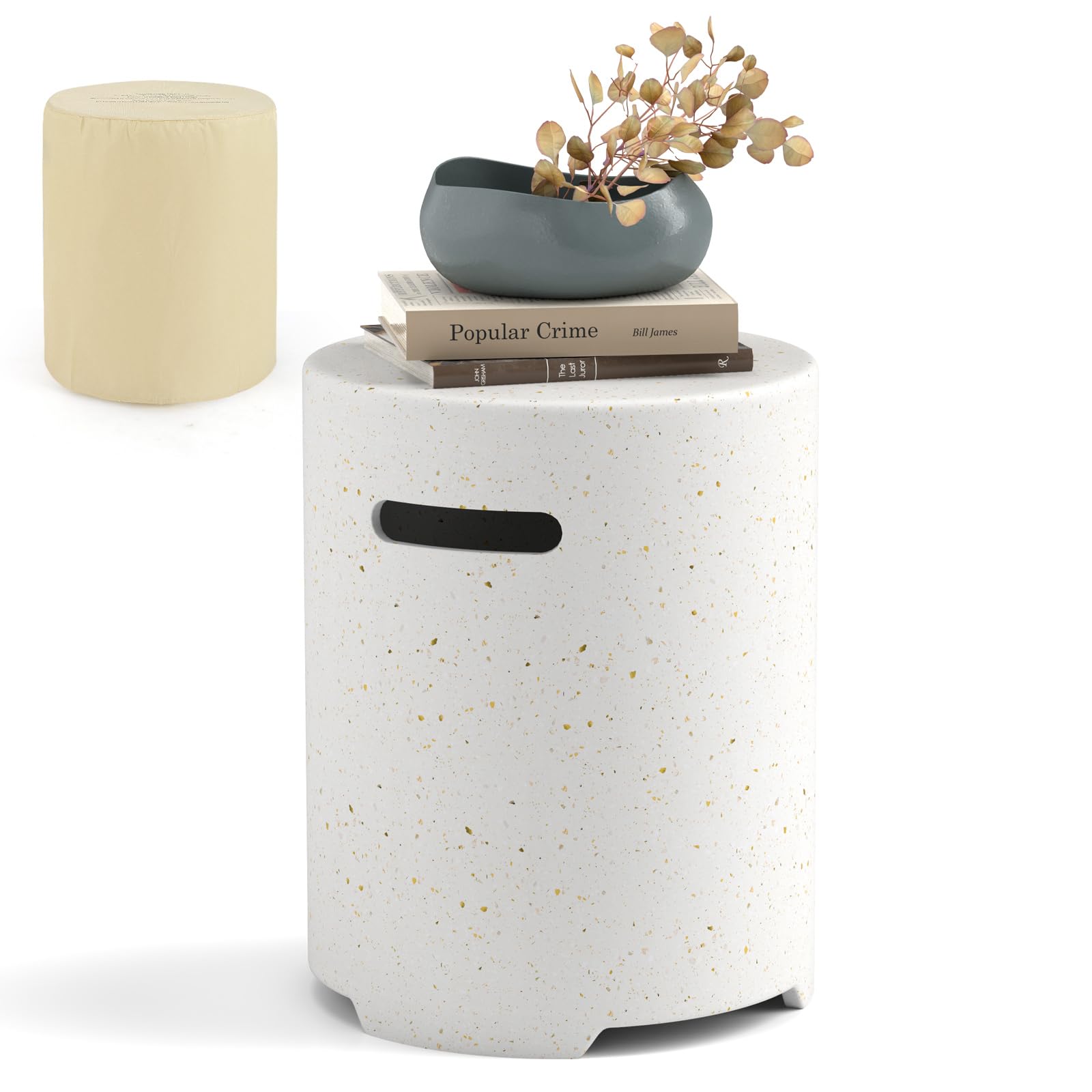 Amazon.com: Happygrill Propane Tank Cover Table, Terrazzo Portable