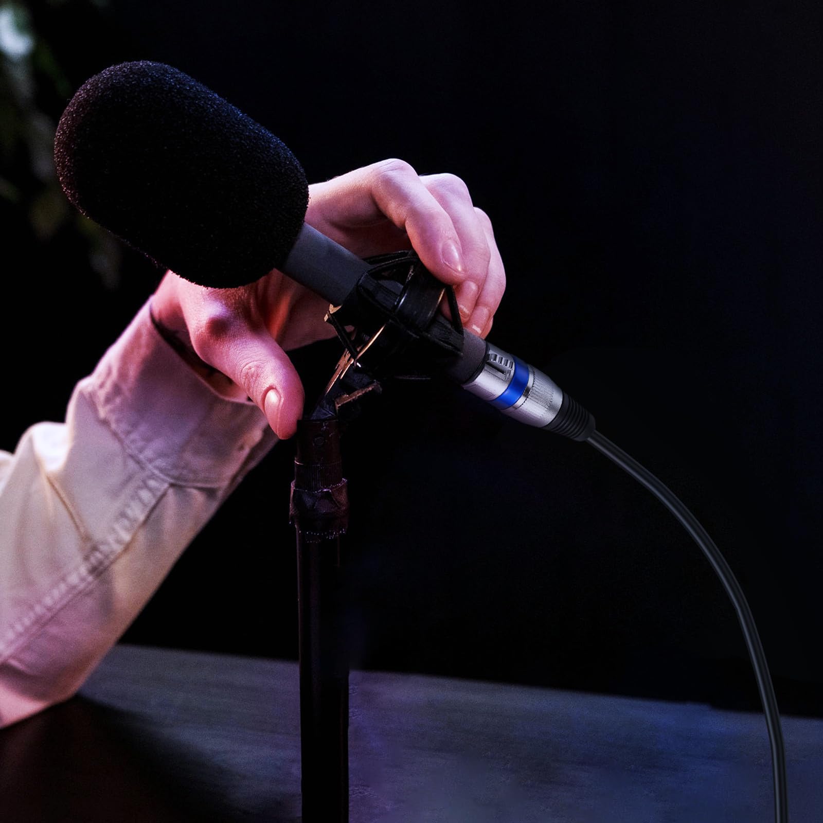6 Cables de Micrófono Xlr Balanceados Macho a Hembra de 1,5m Construcción Robusta y Cobre para Uso Profesional en Conciertos y Altavoces