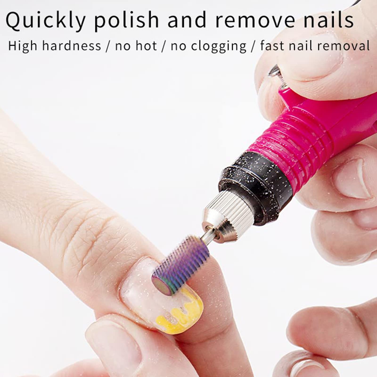 30 Punte per Trapano per Unghie, Punte per Trapano per Lime per Unghie in carburo rotanti elettriche, 3/32 Pollici con Scatola di immagazzinaggio, per Unghie in Gel Acrilico, Pedicure per Manicure, s