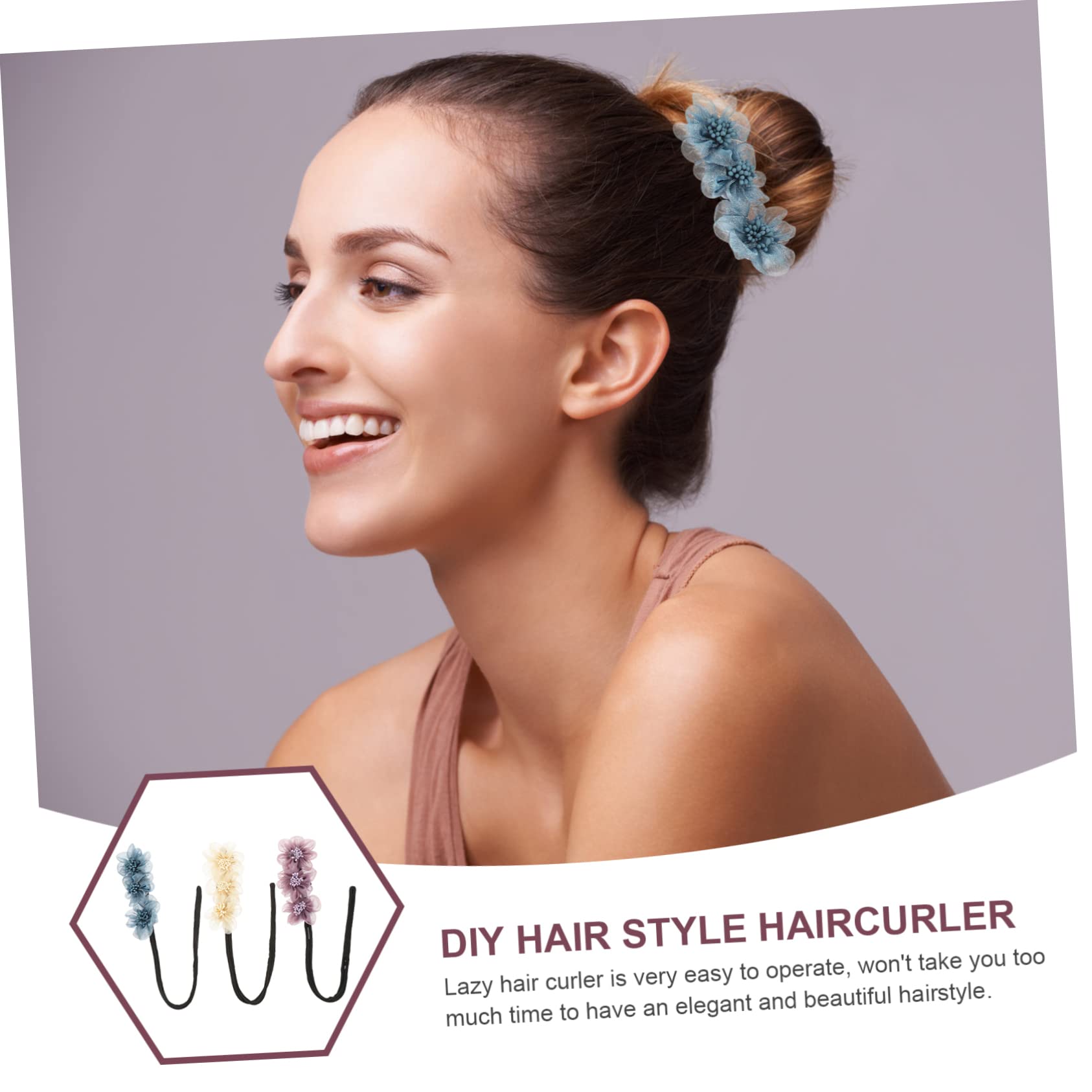 12stücke Teiliges Blumen Dutt-maker Für Haarschmuck Dekorative Haarklammern Für Elegante Hochsteckfrisuren Einfach Zu Bedienen Für Schule Partys Zuhause Farben