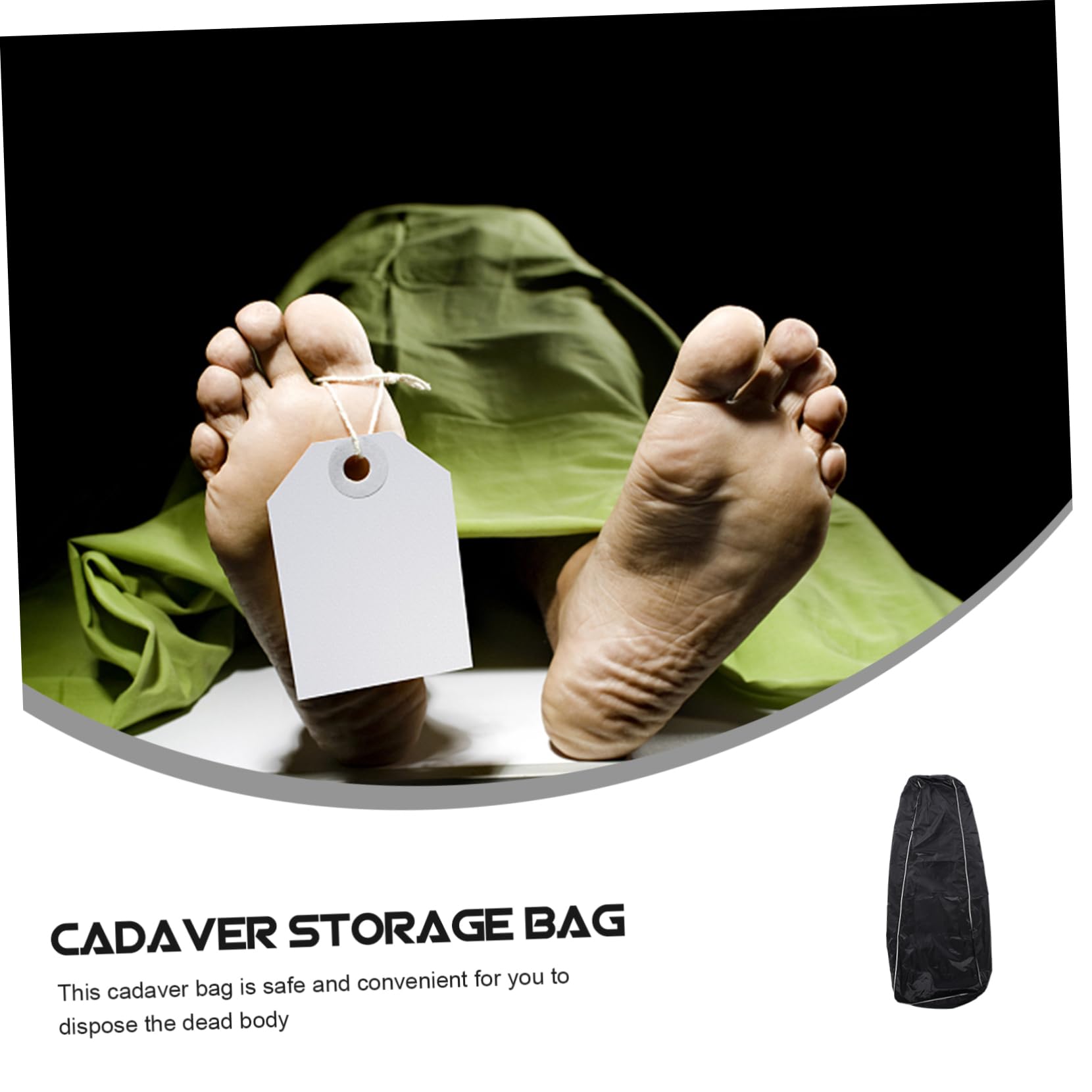 Sacca per Trasporto Cadaveri in PVC e Tessuto Nero Barriera Alta e Resistenza all'Usura per Uso Funebre ed Emergenze Mediche