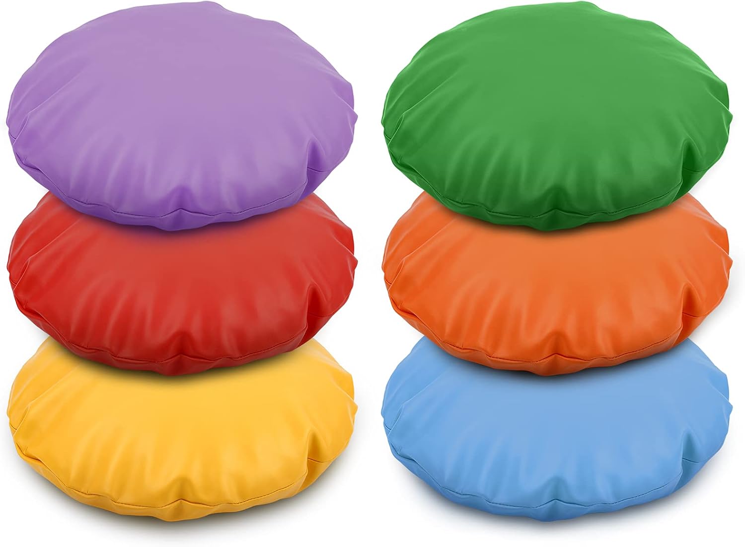 GAMENOTE Round Floor Cushions for Classroom - Comfy Memory Flexible Seating Floor Seat Cushion for Kids Distance Learning (6 Pieces)