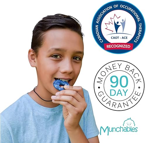 Miniatura 2 de Munchables Scribbles - Collar sensorial para masticar, juguete sensorial masticable para adultos, adolescentes, niños y niñas (azul marino)