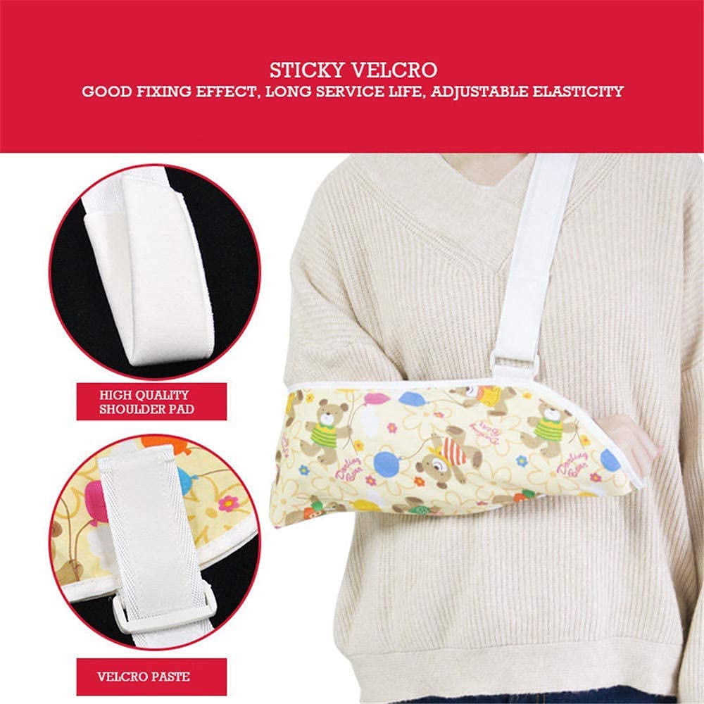 Cabestrillo de brazo para lesiones en el hombro Eslingas de brazo para soporte de brazo de muñeca rota Cabestrillo de brazo infantil de calidad de grado médico, inmovilizador de soporte de c