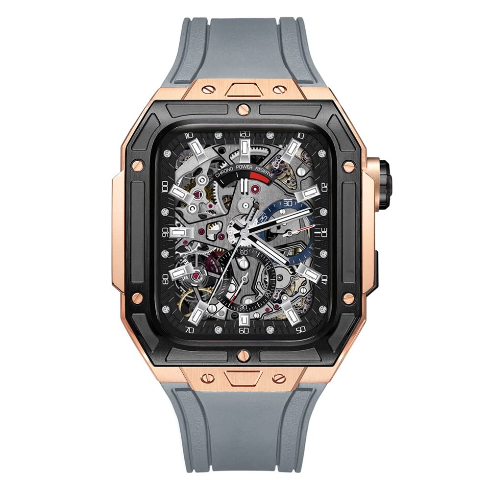 Kit de modification Apple Watch 45mm boîtier acier titane bracelet FKM - 8