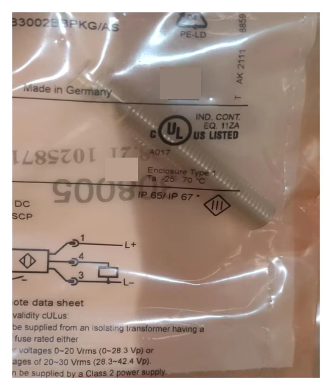JJKKOZVQF Pressure Sensor IE5292