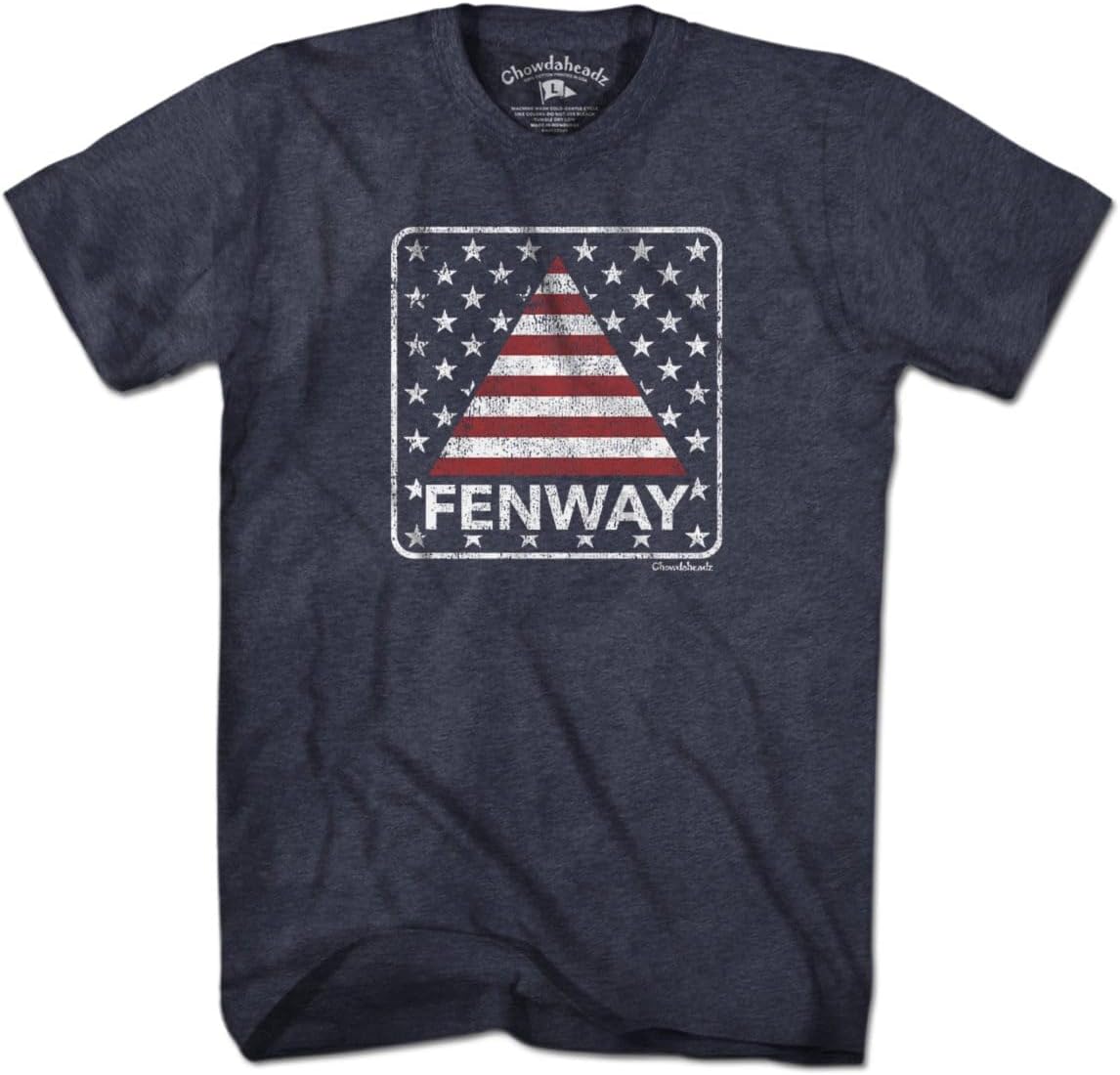 Chowdaheadz Fenway Stars & Stripes T-Shirt - Unisex Vintage Tee Soft Cotton Blend