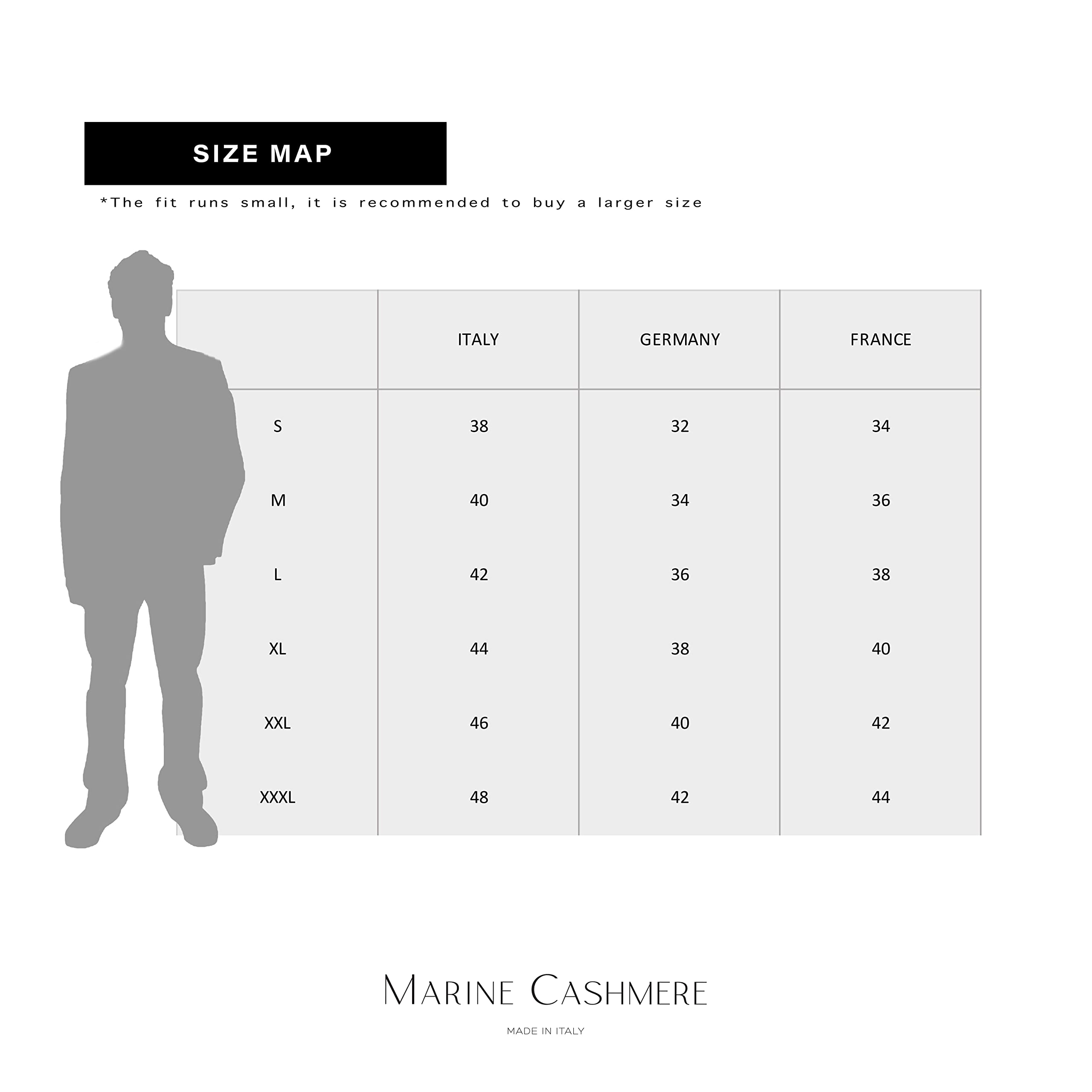 Marine Cashmere - O'Neck aus 100% Kaschmir für Herren, Pullover mit Rundhalsausschnitt, Made in Italy