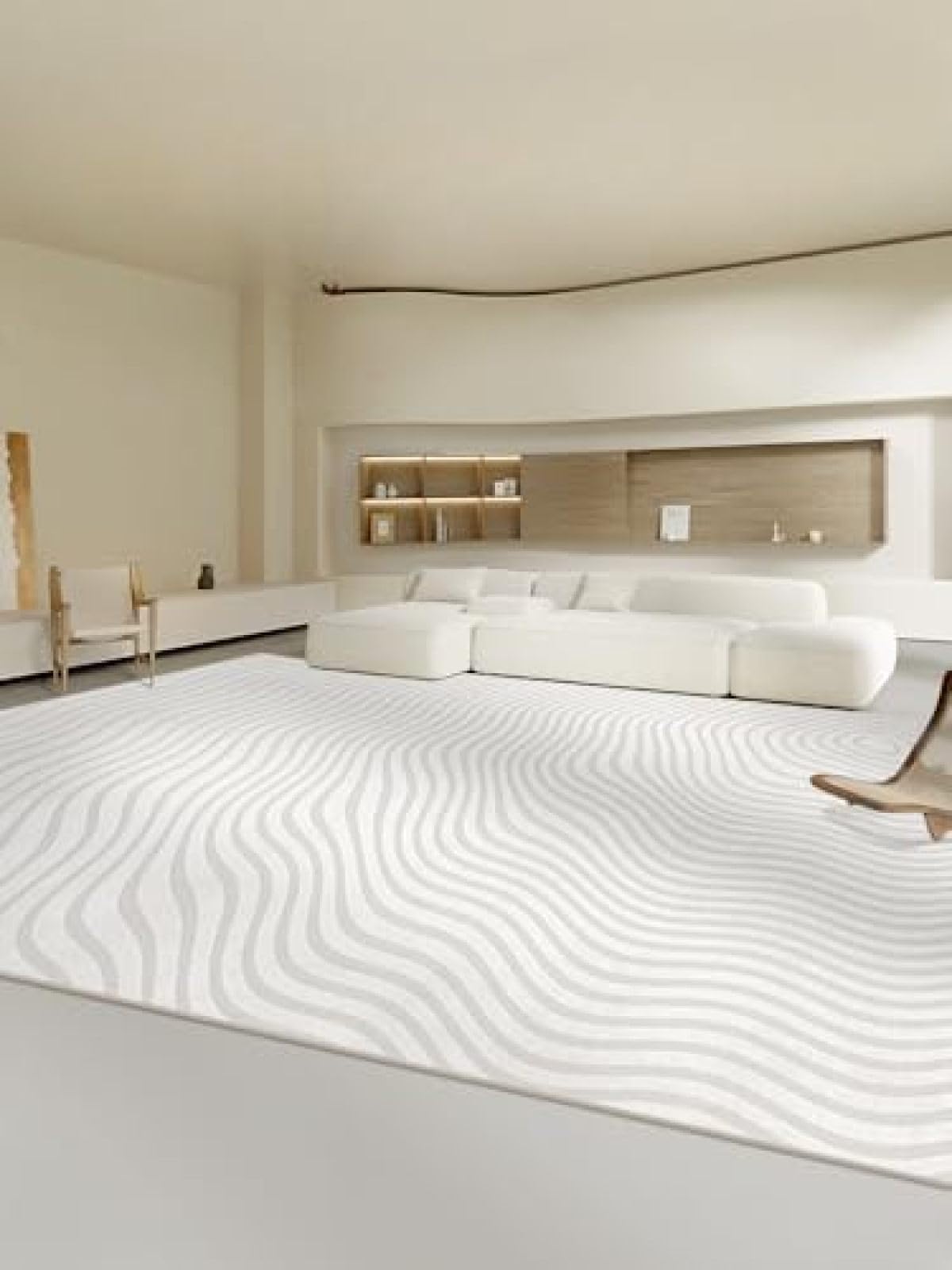 Tapis décoratif d'intérieur pour chambre et bureau au motif gris moderne