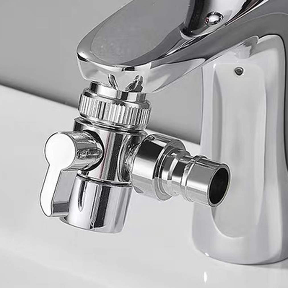 Desviador de grifo a manguera de ducha a broche de lavavajillas, aireador de conexión rápida al bidé de mano y ducha, para fregadero de baño/cocina