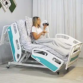 Cama Hospitalar Motorizada 10 Movimentos Luxo Com Colchão