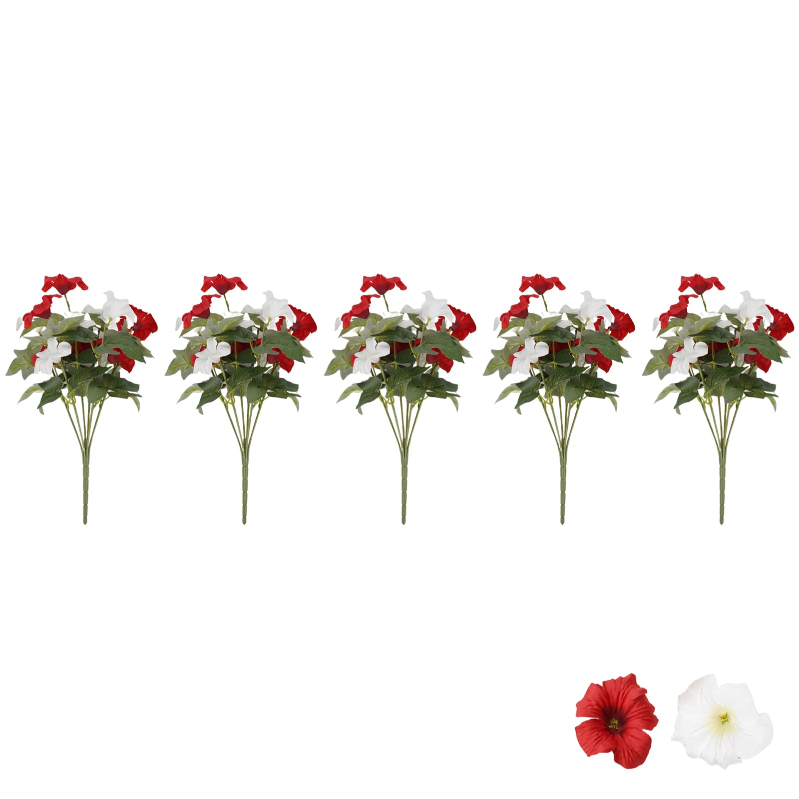 Tsophreniq Flower Bundles for Home Decor, Artificial Blooms for Indoor Outdoor Garden Patio Balcony Assorted Colors Faux Flower Bundles for Home Decor Artificial Blooms for Indoor Outdoor Garden