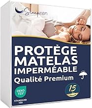 SLEEPZEN Protege Matelas Double 2x70x190 cm Impermeable pour Lit Articulé 140x190cm, Respirant, Silencieux, Hypoallergénique, Coton, Qualité Supérieure Certifié Oeko-Tex®, Forme Drap Housse