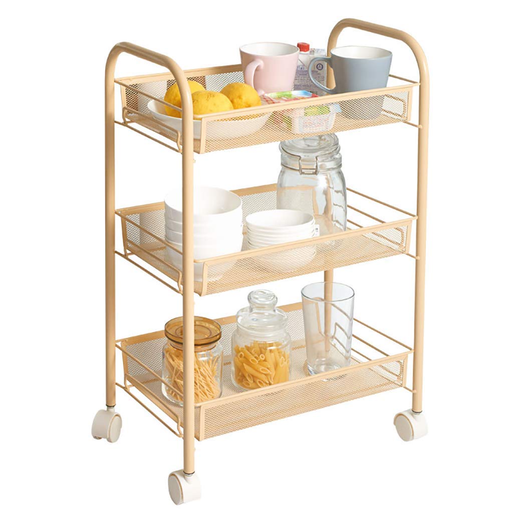 Carrelli, Carrello Multifunzione, Veicoli Portatili per il Riciclaio, Carrello Di Servizio a 3 Livelli Carrello Di Servizio per la Ristorazione con Isola Della Cucina, Organizzazione Di Utilità