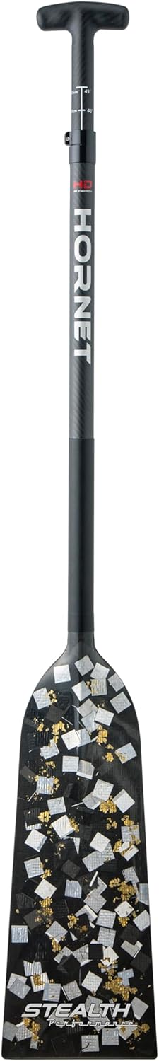 Hornet Watersports Dragon Boat Paddle - Stealth Gold - Adjustable Carbon Fiber Dragon Boat Paddle - IDBF Approved