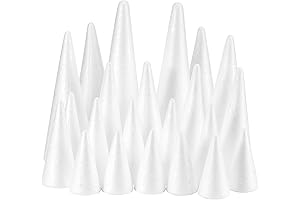 YURN Craft's Pack of Foam Cones for DIY Crafts - Assortment of Shapes and Sizes
