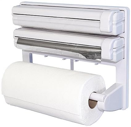 Triple Paper Dispenser for Cling Film Wrap Kitchen Roll 3 Level