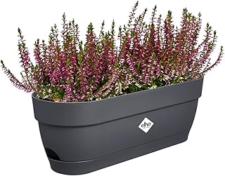 Elho Vibia Campana Balkonkasten 50 - Übertopf für Balkon - Ø 49.0 x H 17.0 - Anthrazit