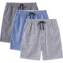 MoFiz Mens Sleepwear Shorts Pajama Bottom Lounge Short Plaid Button Open Fly 3Pack