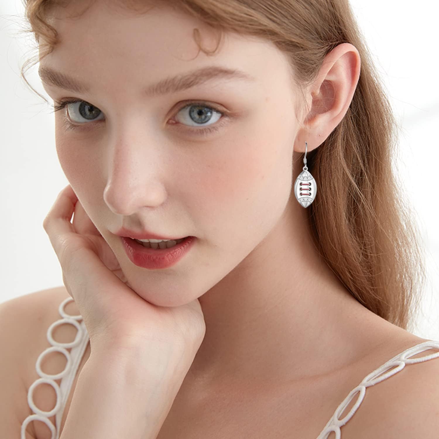 Football/Golf/Volleyball Earrings 925 Sterling Silver Sports Earrings for Women Sports Gifts for Girls
