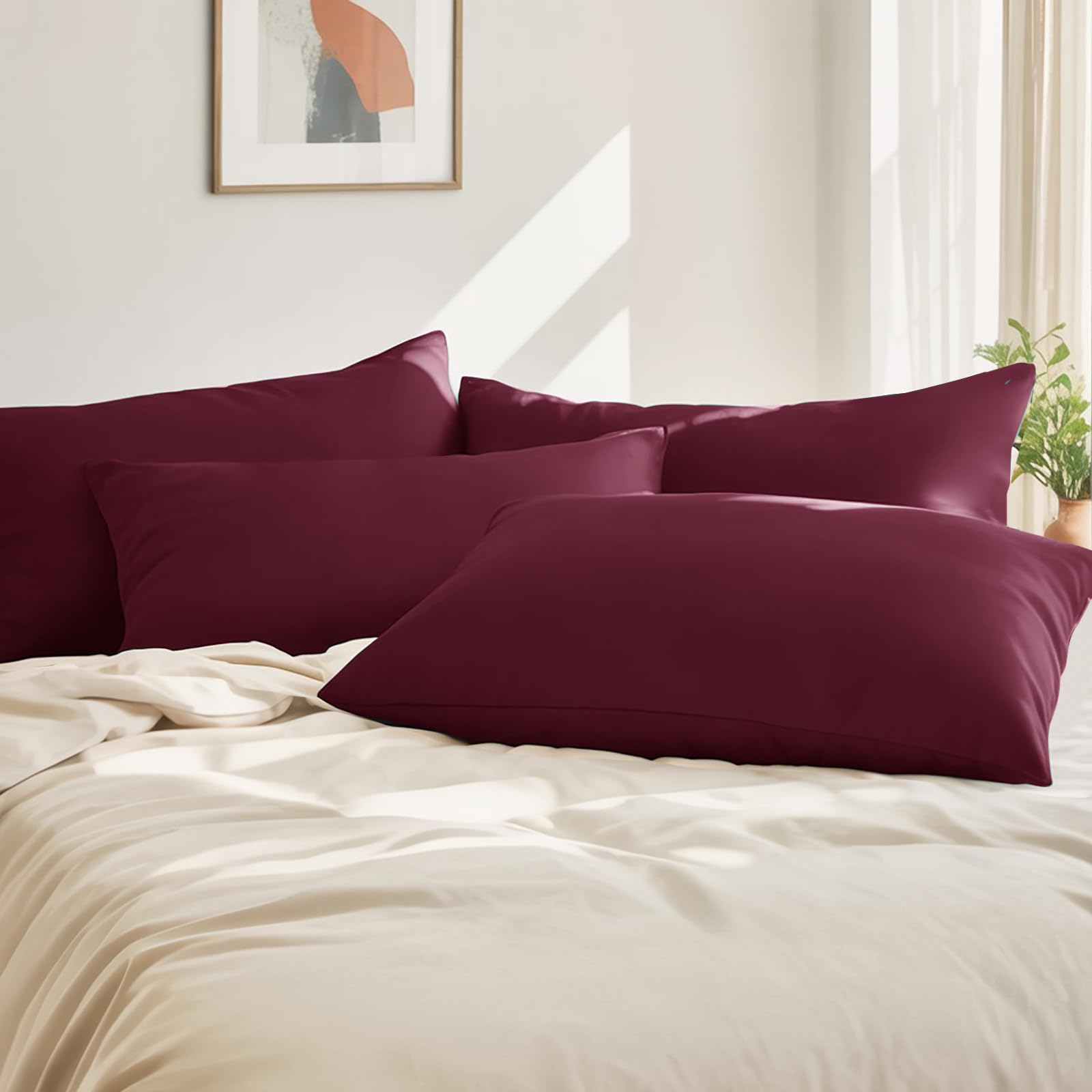 RUIKASI Red Pillow Cases 4 Pack - Image 4