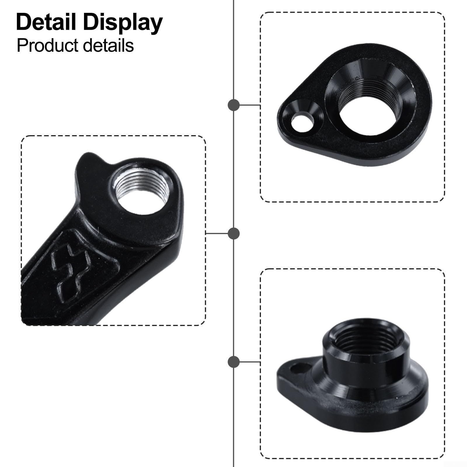 Gancio posteriore per deragliatore posteriore per Cube Reaction, Dropout in lega di alluminio con bulloni M12x1.0, parte di ricambio nera per mountain bike
