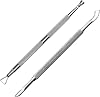 Premium Stainless Steel Manicure Tools 2 Piece Set, Upgraded Cuticle Pusher & Nail Lifter, Cuticle Trimmer & Gel Nail Polish Remove Tool, Home & Salon, For Women