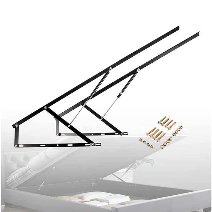 Buy IRONWALLS 2pcs 6FT Black Pneumatic Storage 90KG Bed Lift Mechanism