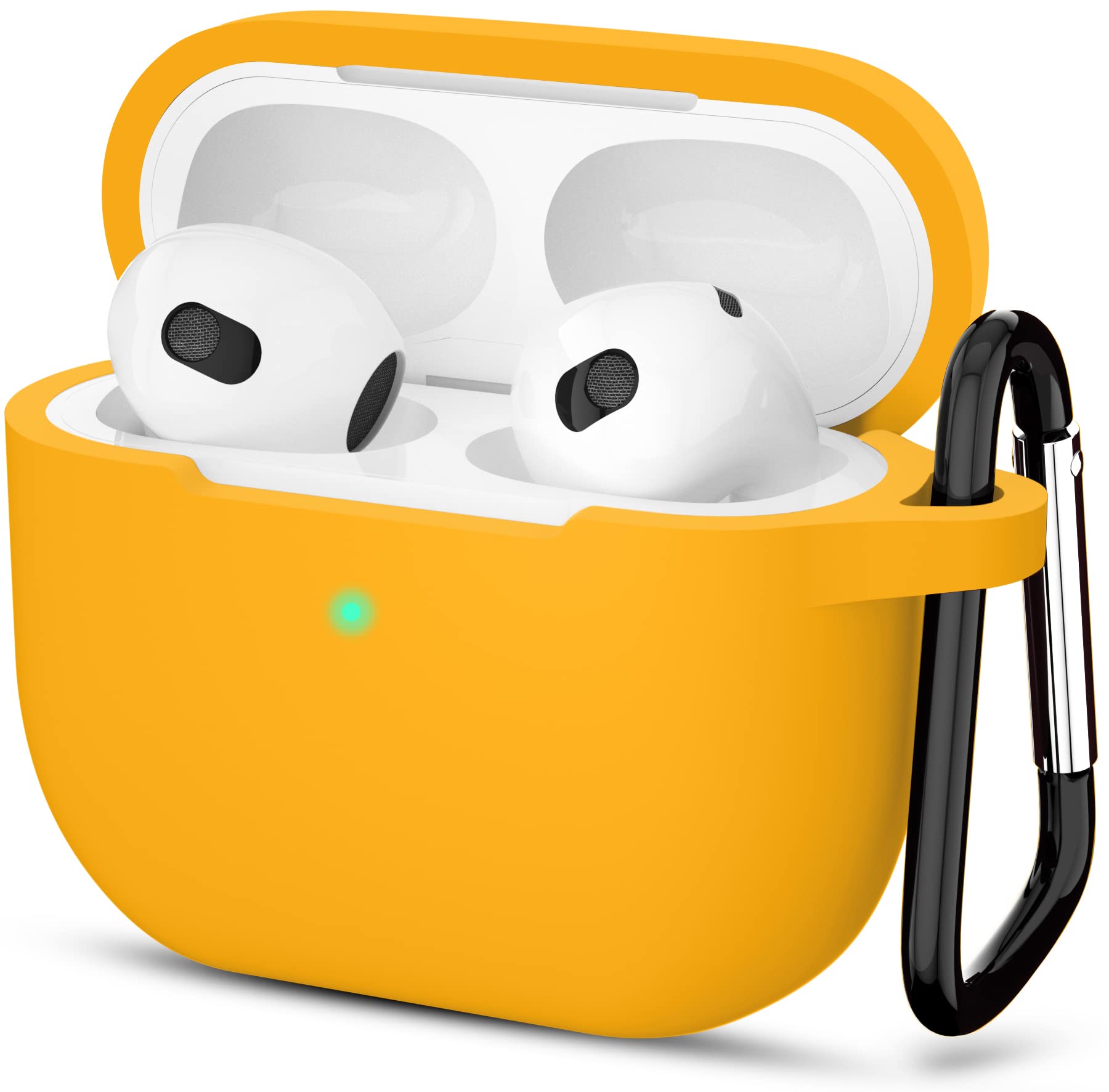 ATUAT AirPods 3 Case, Protective Silicone Cover for AirPods 3rd Generation Case 2021, Wireless Charging - Yolk Orange