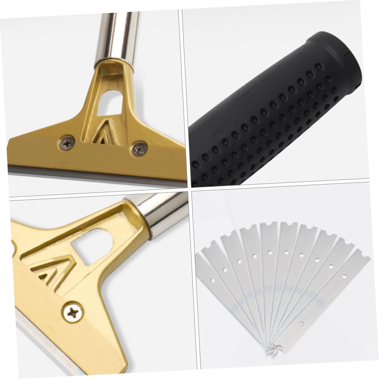 UKCOCO Raspador de Pintura y Removedor de Pegatinas Construcción de Aleación de Aluminio y Acero, Herramienta Manual para Limpiar y Eliminar Manchas Sólidas