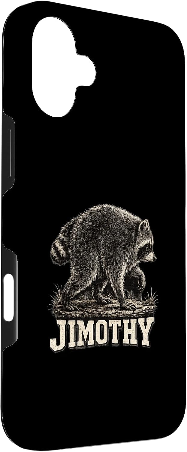 Lone Raccoon Jimothy Survives The Woodlands Meme Fan Support Case for iPhone 16 Plus image 3