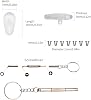 Almohadillas nasales para gafas, repuesto de silicona suave con cámara de aire, almohadillas nasales antideslizantes de rosca para gafas y lentes de sol, incluye kit de reparación con tornillos (transparente) 5