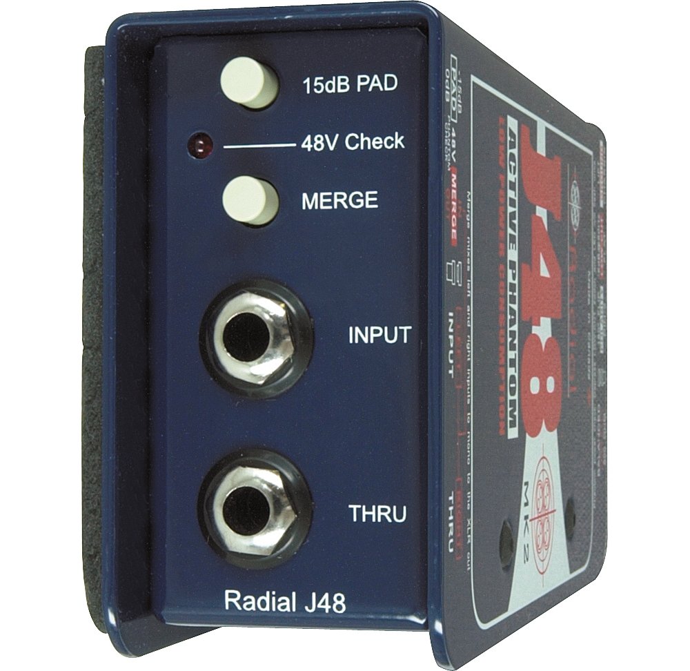 Radial J48 MK2 48V Phantom Power Active Direct Box