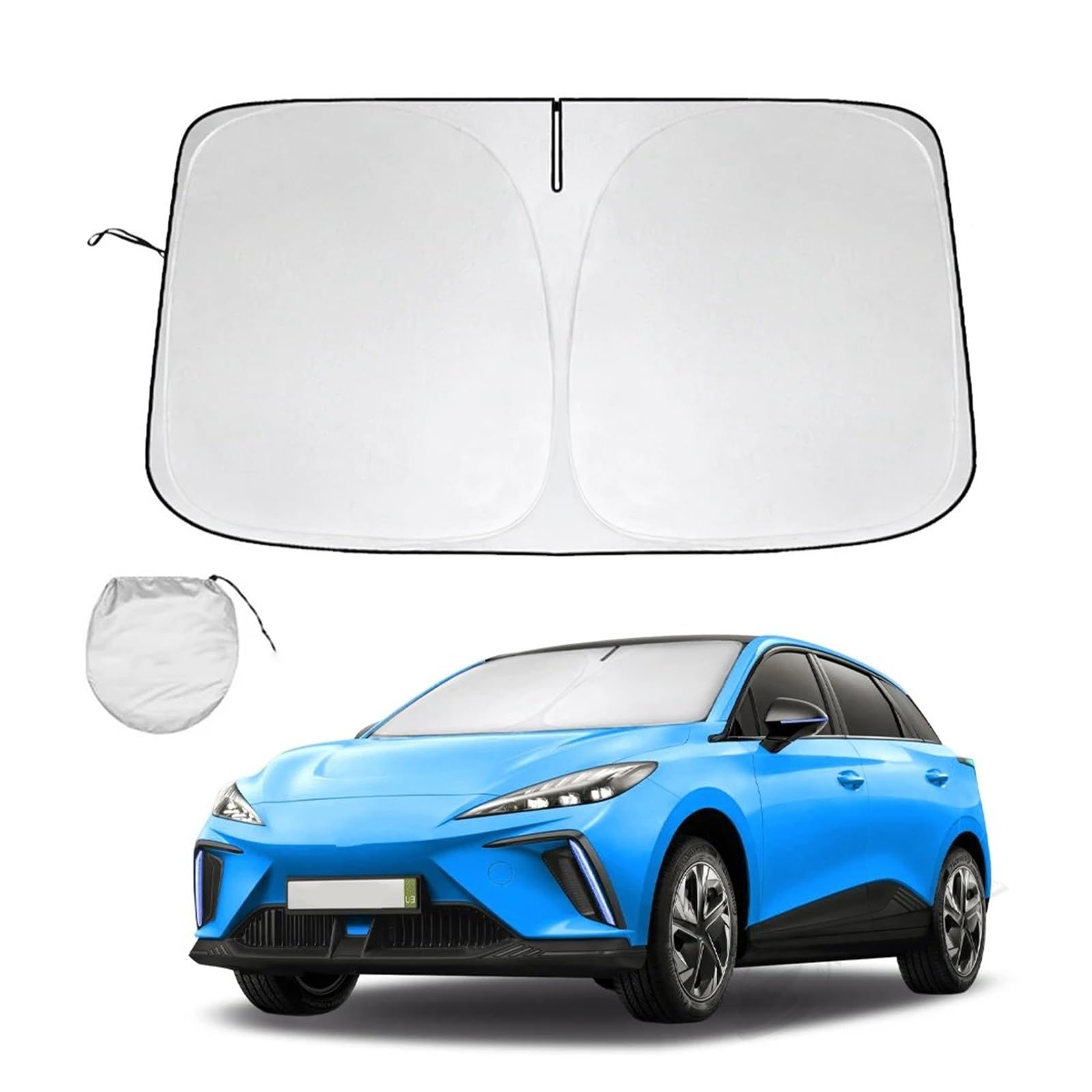 Visiera Tetto Parasole Parabrezza Parasole Visiera Protettiva Pieghevole Blocchi Raggi UV Mantieni La Tua Auto Più Fresca Per MG 4 EV Per MG4 2022 2023 2024 Tendine Parasole