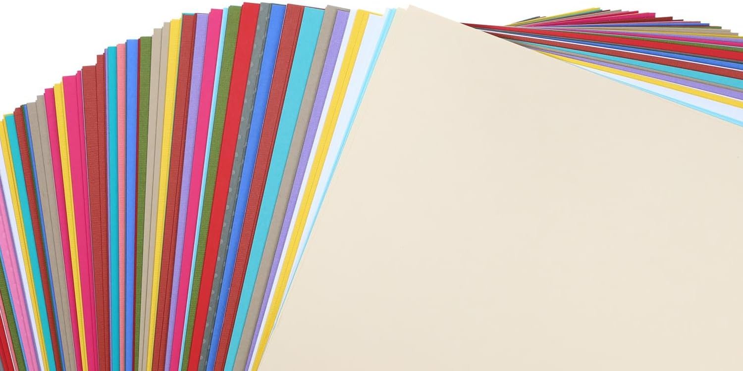 Accent Design Paper Accents Super Value Variety Pack - Heavyweight Assorted Cardstock - 12x12 - Archival Quality Scrapbook Paper for Scrapbooking, Cards, Invitations & Crafts