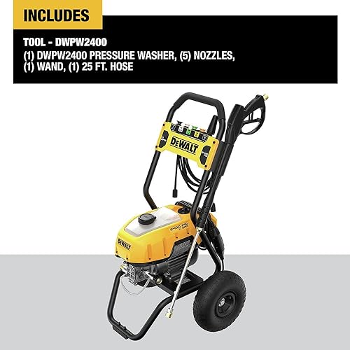 Miniatura 2 de Dewalt DWPW2400R Lavadora a presión eléctrica de agua fría de 13 amperios 2400 PSI 1.1 GPM (renovada)