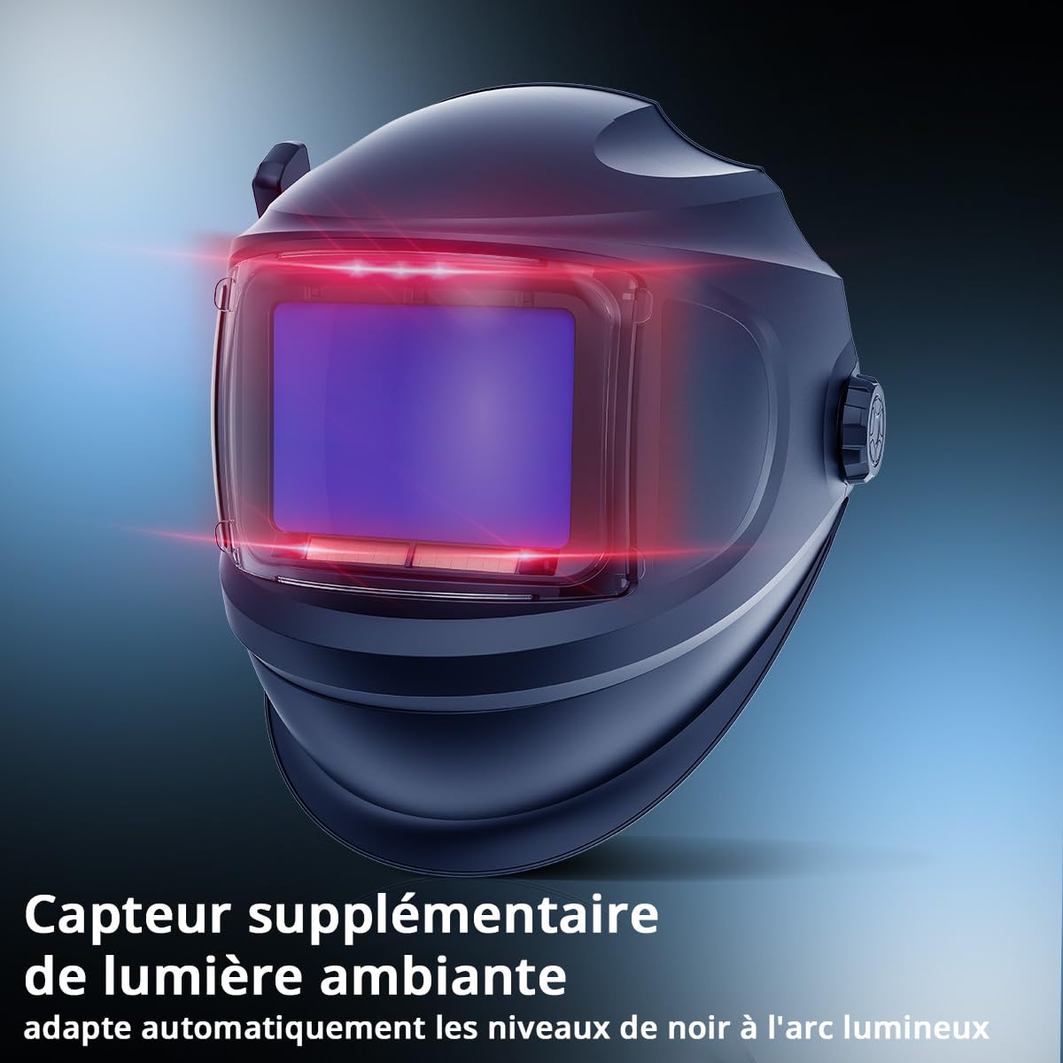 STAHLWERK Casque de soudage automatique 3 en 1 Master Air - Casque de soudage avec alimentation en air frais, contrôle de la fonction par Bluetooth, rendu des couleurs True-Colour, obscurcissement DIN