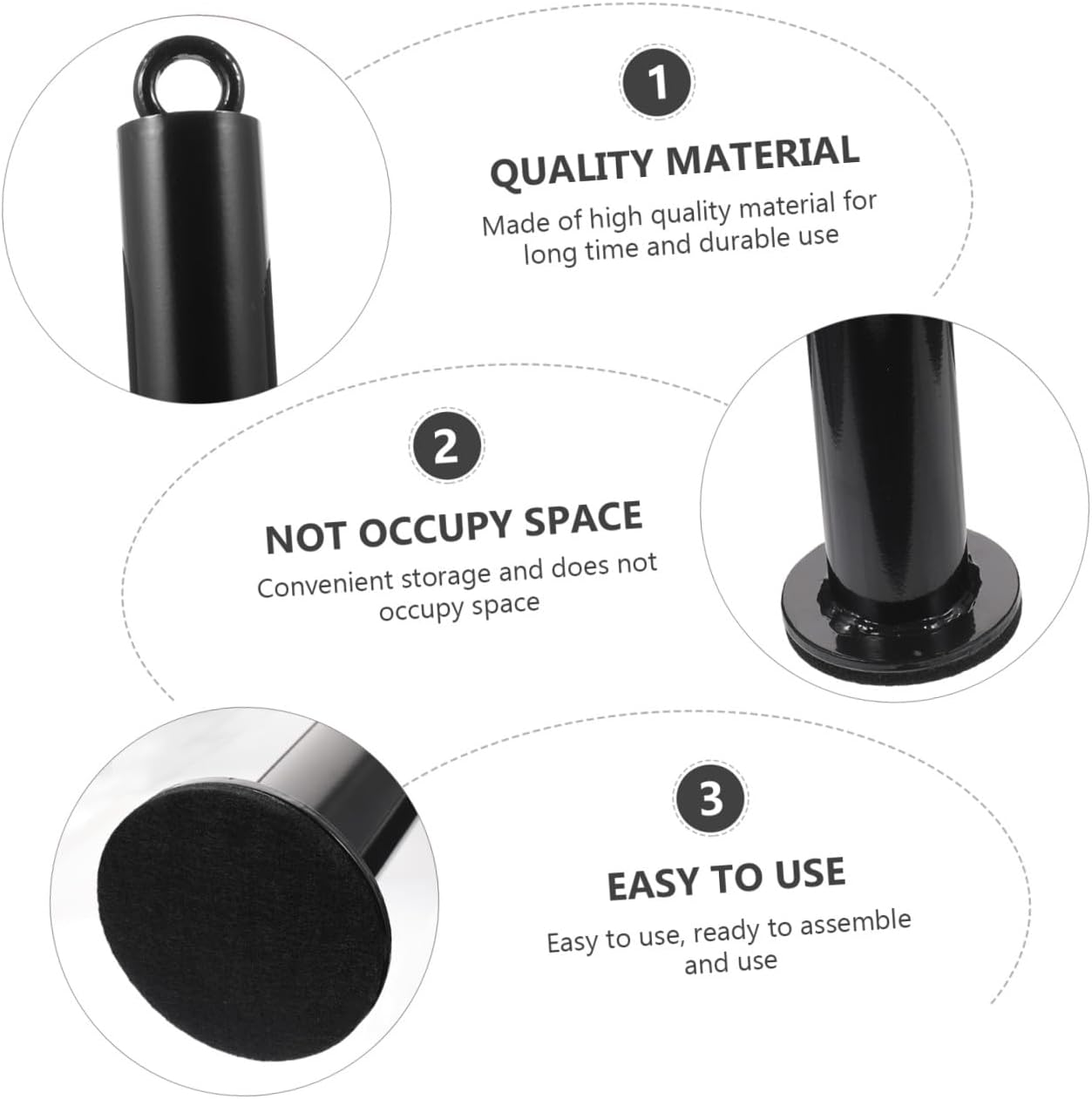 TOYANDONA Steel Weight Plate Rack Barbell Slice Holder 48mm Diameter X 320mm Fitness Weight Storage Tray Gym Dumbbell Bracket for Strength Training Equipment