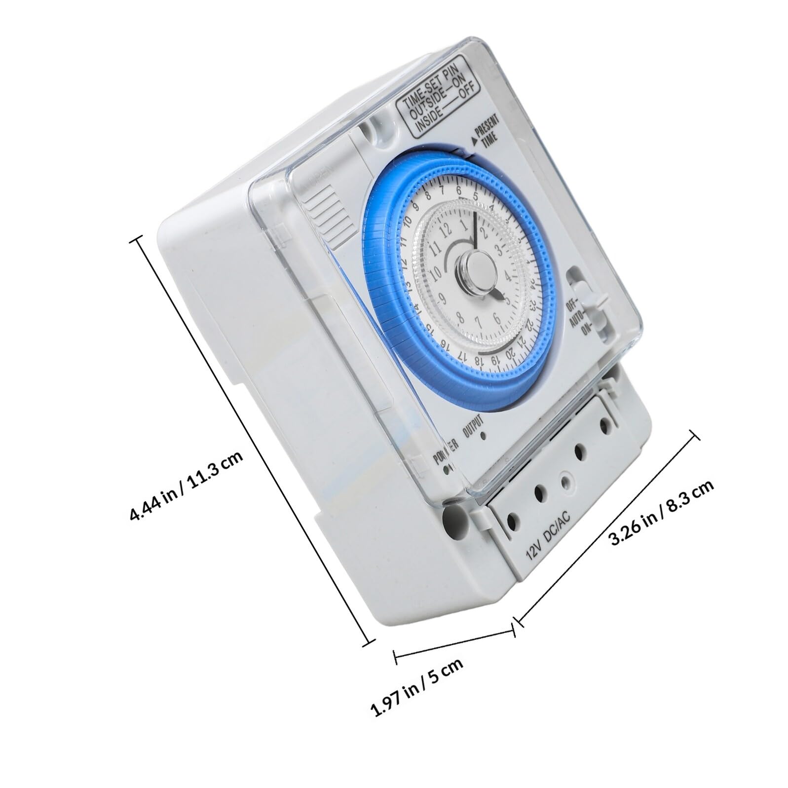 Temporizador Mecánico de Cocina 12vac/DC, Interruptor de Temporizador Portátil Control de Mecánico, Minutero de Cuenta Regresiva para Cocción y Horneado, Uso Doméstico E