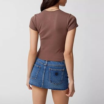 Women Graphic Baby Tees Y2k Short Sleeve Crewneck Crop Shirt Floral 00s Girl Vintage Slim Fit Going Out Cropped Top