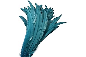 LONDGEN Rooster Coque Tails Feathers: Vibrant Turquoise Adornments for Captivating Performances