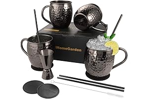 DUNCHATY Moscow Mule Mugs Set of 4: Premium Gift Set for Moscow Mule Lovers