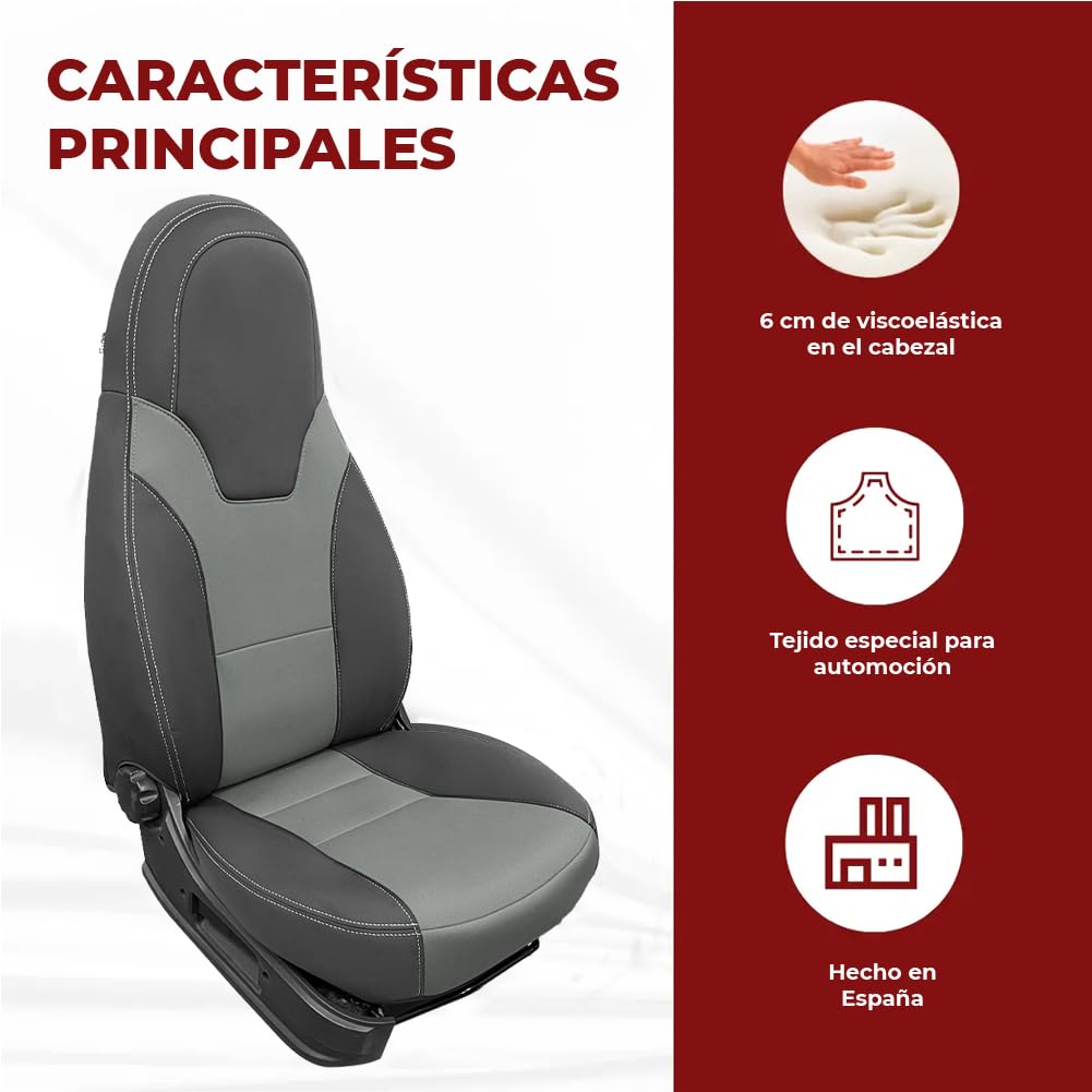 Pareja de Fundas de Asientos Premium para Fiat Ducato RUDI (+2006)
