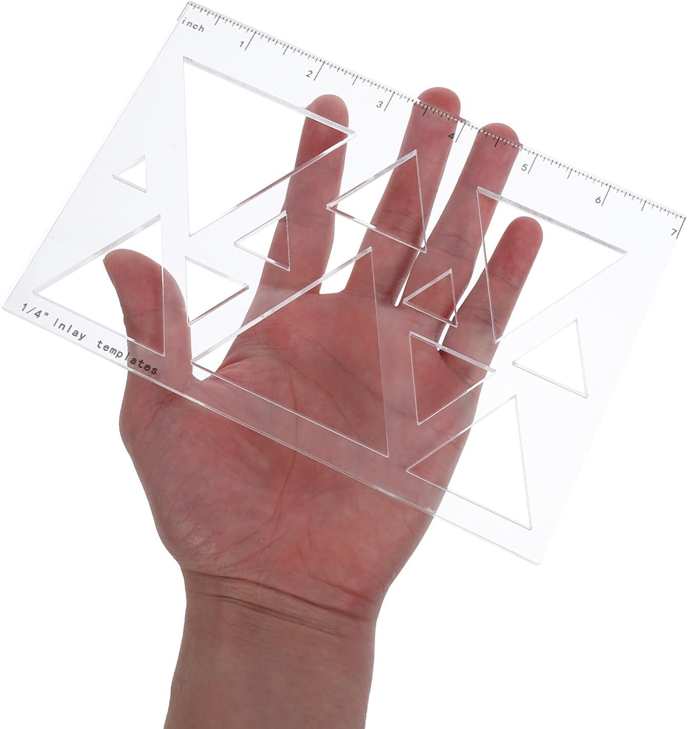 Acrylic Router Template Corner Routing Guide Set for Woodworking Inlay Cutter, DIY Triangular Acrylic Templates for Router Edge Positioning and Curved Corner Routing