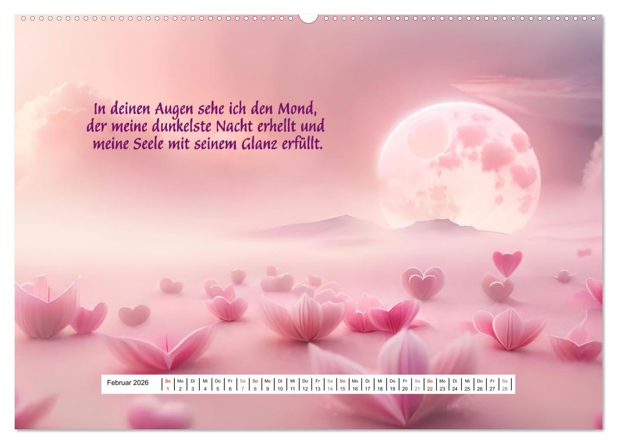 Ein Jahr voller Liebe (hochwertiger Premium Wandkalender 2026 DIN A2 quer), Kunstdruck in Hochglanz: Ein besonderer Kalender der Liebe (CALVENDO Orte)